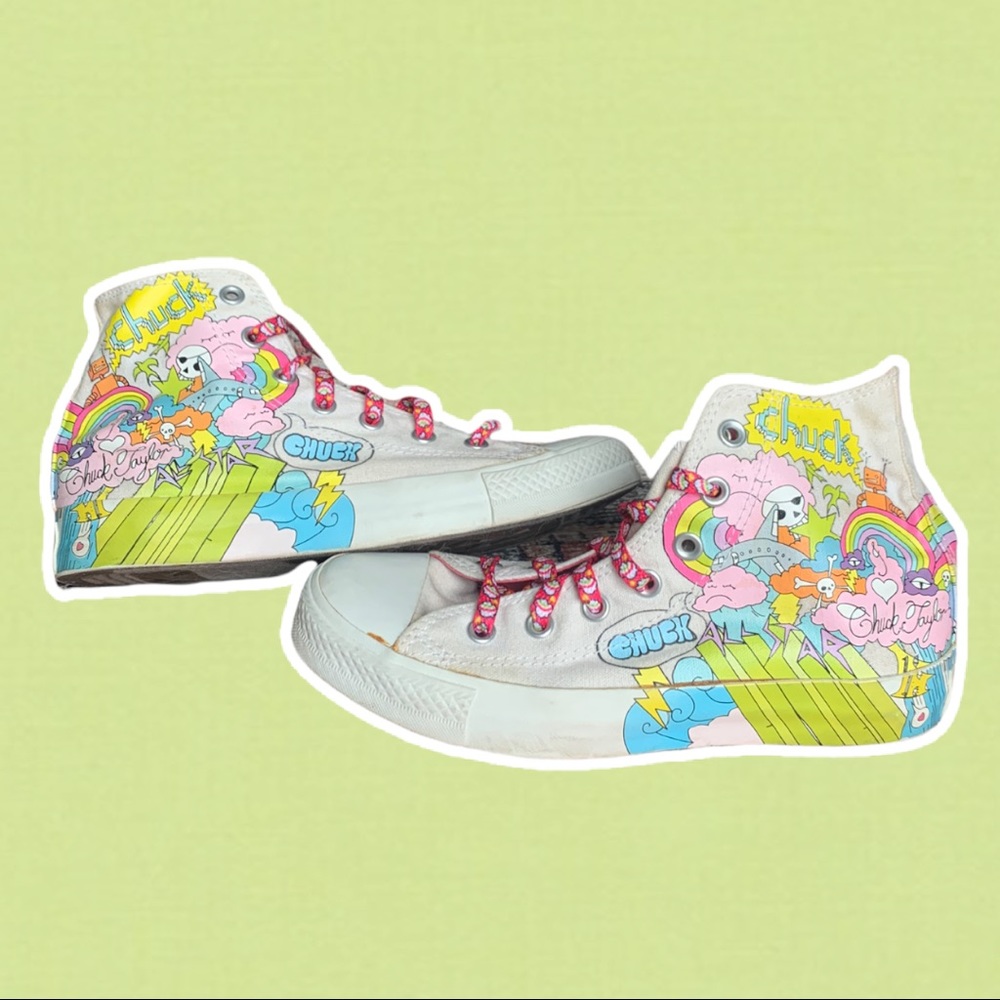 Rainbow High Top Converse